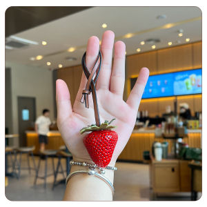 Large Strawberries Simulation Embellishment Bag Charm Keychain Berry No Trouble Internet Famous Car Hanging Ornament