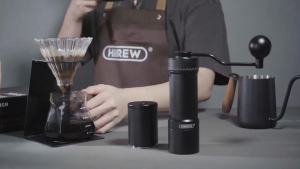 Máy xay hạt cà phê cầm tay kèm pin 60 cấp độ xay 2 trong 1 thương hiệu Mỹ HiBREW G4C - Dung lượng pin 980mAh - Hàng chính hãng (BH 1 NĂM)