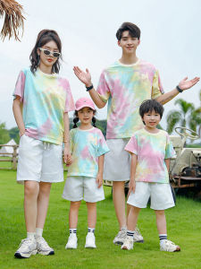 HONGLEXIUYAN | Summer Family Matching Outfit Set Mother Daughter Short Sleeve T-shirt