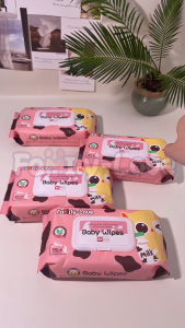 Milk Scent Baby Wipes 80 Sheets Baby Wet Wipes with Lid Soft & Moist Wet Wipes for Baby | Family-Love