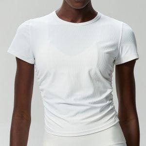 Willow Stripe Round Neck Slim Fit Breathable Womens T-Shirt