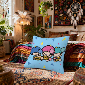 Sanrio | Sanrio Goropikadon Pillow Covers Cartoon Sofa Decorative Home Double-sided Printing Short Plush Cushion Cover Christmas gifts