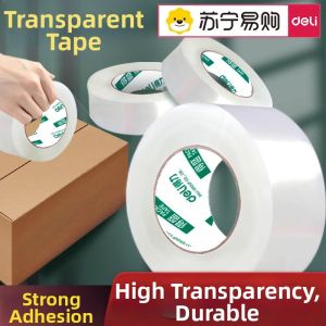De Li | High Viscosity Transparent Tape Large Roll Sealing Adhesive Tape Deli Wide Packaging Tape for Business Use Non-Residuous