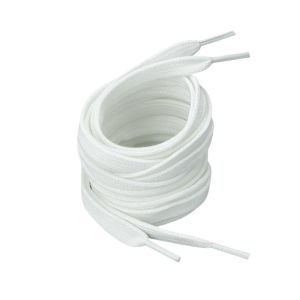 เชือกผูกรองเท้าผ้าฝ้ายแท้ 2 คู่ สำหรับผู้ชายและผู้หญิง สายรัดยางแบนสีขาว สีดำ สีน้ำตาล สายเชือก Air Force 1 Converse Dunk AF11