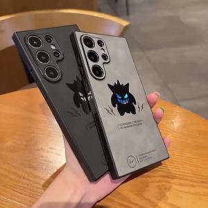 High-end Shimmering Ghost Design Gradient Fall-proof Leather Phone Case
