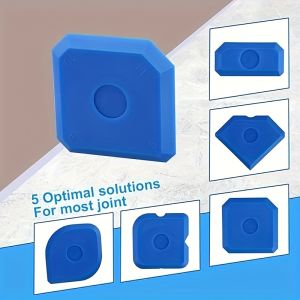 5-Piece Caulking Tool Set – Tile Repair Tools with 15°/90° Angle Scrapers. A handy home repair kit suitable for window and door gap treatment bathroom edge trimming and wood floor joint repair. An essential set for interior home renovation