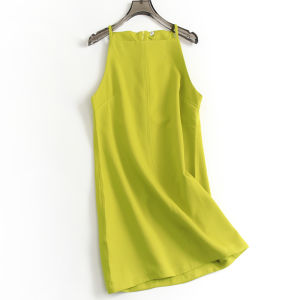 Pure Color Minimalist Slim Looking Square Collar Sleeveless Suspender Skirt Summer New Arrival Fashionable Short Skirt for Women Dress S874