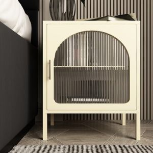 Small Apartment Bedside Table Modern Minimalist Bedroom Small Cabinet Changhong Glass Locker Bedside Storage Side Cabinet Scandinavian