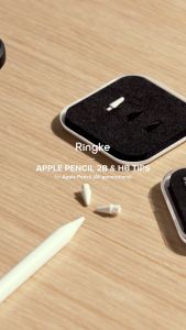 Ringke Apple Pencil HB Tips [3 Pack] Compatible with All Generations 1st 2nd USB-C Premium POM Smooth Paper-Like Pressure Sensitivity Wear-Resistant