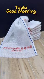 12pcs/6pcs White Washcloth /Tuala Selamat Pagi / Good Morning Towel