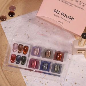 Set sơn gel mắt mèo Vendeeni 6 màu mã V5 mẫu mới ( tặng kèm bảng màu ) chai 15ml