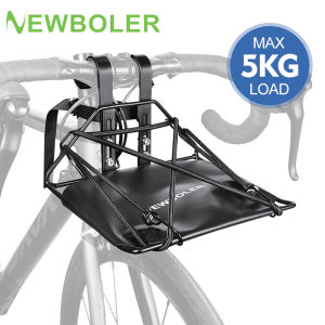 NEWBOLER Bicycle Front Rack Carrier Panniers Bag Luggage Shelf Bracket Trunk MTB Bike Cycling Rack 5kg Load Capacity