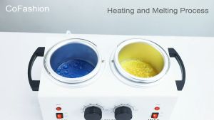 Professional double Pot wax Heater Warmer Machine Beeswax hair removal Depilatory Heater Removal Pot set