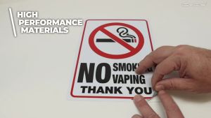 3Pcs NO Smoking Sign Sticker 10 x 7Inch Outdoor Waterproof