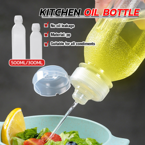 Oil Bottle Kitchen Squeeze Bottles Condiment Dispenser Leakproof PP Plastic Oil Spray Bottle Vinegar Soy Sauce 300ml 500ml