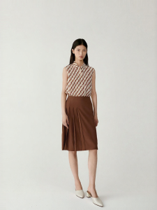 ICICLE | Summer Silk Crepe Knee-length Skirt