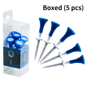 Caiton 5pcs Plastic Golf Tees 85mm/3.34in Adjustable 22mm/0.87in Soft Rubber Head Durable and Lightweight for Steady Shots