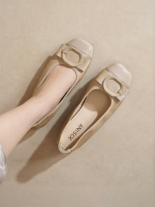 Josiny | Breathable Flat Heel Square Toe Loafer Shoes