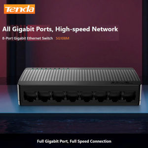 Tenda | Tenda Gigabit Mini Switch Ethernet 8 Port 1000Mbps 10xFast RJ45 Hub Network SOHO Desktop Smart WIFI Switcher Plug& Play SG108M
