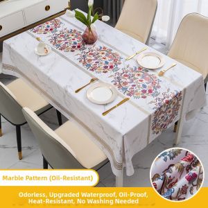 DIHUANTUO | Waterproof Oil-proof No Wash Leather PVC Tablecloth