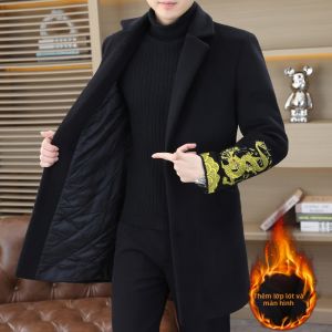 Áo Khoác Len Nam Tay Dài Ấm Áp Mùa Đông