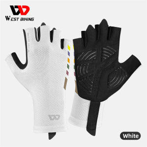 Tây đi xe đạp hở ngón găng tay đi xe đạp chống trượt thoáng khí Găng tay xe máy mùa hè thể thao ngoài trời cho nam nữ chống sốc găng tay