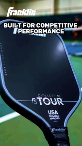 Franklin Sports T700 Dynasty Tour Series Raw Carbon Fiber USA Pickleball Approved Paddle Blue