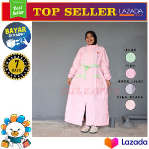 Jas Hujan Gamis Safira Mantel Ujan Dewasa Wanita - Best Quality Anti Rembes Murah