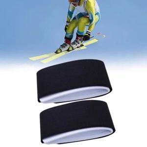Nylon Ski Straps Adjustable Portable Fastener Tape Hook and Loop Ski Fixing Wraps Adjustable Snowboard Nylon Strap Ski Accessary