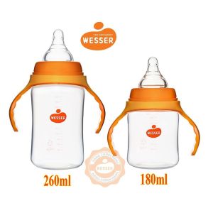 Bình Sữa Wesser Cổ Rộng cho bé PP Mẫu mới 180ml 260ml