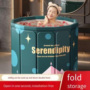 อ่างอาบน้ำพับได้สำหรับผู้ใหญ่อ่างอาบน้ำเต็มรูปแบบว่ายน้ำสำหรับเด็กถังสำหรับแช่อุปกรณ์อาบน้ำในครัวเรือน