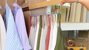 Wooden Pull Out Hook Rack Wardrobe Sliding Hooks Pull Out Belt Rack Hanger Rack Hanging Closet Multi-functional Bra Storage Hanger Easy Install