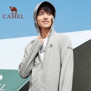 Camel outdoor mens sun protection jacket UPF50+ UV protection light coat