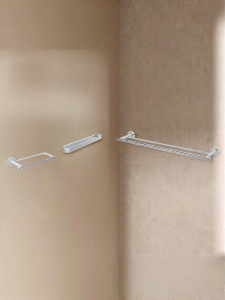 Hansgrohe | Chrome Bathroom Double Layer Towel Rack