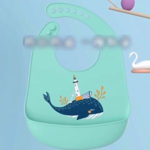 Yếm ăn dặm cho bé silicon có máng chống thấm đồ dùng cao cấp hình thú siêu cute tiện dụng