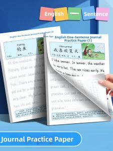 DISCO BEAR | English Writing Practice Book For Elementary Students Sentence Picture Description Handwriting Exercise
