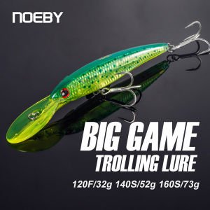 Noeby Trolling Minnow Fishing Lures 12 14 16cm 32 52 73g Floating Sinking Wobblers Hard Bait for Big Game Saltwater Fishing Lure