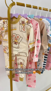 READYSTOCK 1-7Years Boys Kids Children Sleepwear Set Pajamas Baby Boy Cotton Pyjamas Long Sleeve Soft Fabric Long Pants Clothes Sleepwear Nightwear