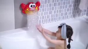 AODUOYAYA Baby Bubble Crab Bath Toy Automatic Bubble Crab Dispenser Fun Bathing Swimming Water Play Toys