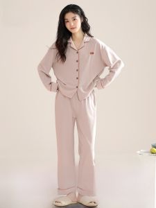 Miiow | Pure Cotton Sleepwear Womens Long Sleeve Open Cardigan Set Loose Fit Home Clothes Spring Autumn New Arrival MiiOW Cat Person