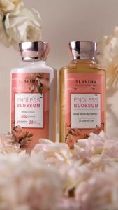 SLAVINA Shower Gel Endless Blossom by Nagita Slavina – Sabun Mandi Cair Wangi Tahan Lama Body Wash Parfum Mewah Dengan Shea Butter Dan Vitamin E Melembabkan Kulit
