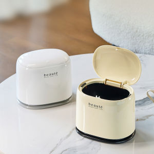 Mini Desktop Trash Can Compact Table Trash Bin for Office Kitchen Bedroom Multi-use Waste Container for Home and Travel