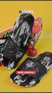 StyleHub Scarlet Fusion | Sandal Joemen Casual Slop - Slip On Trendy Merah Putih S 03