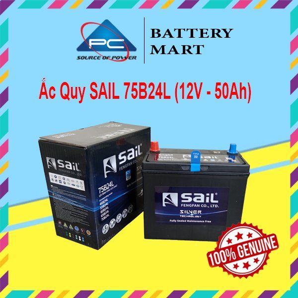 Ắc Quy SAiL MF 75B24L/LS (12V - 50Ah)