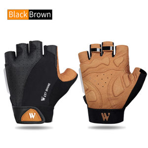 other | WEST BIKING MTB Cycling Fingerless Gloves Shockproof Breathable Road Bike Gloves Half Finger Men Women Outdoor Sports Gloves