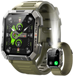 Blackview W60 Waterproof Smartwatch with Emergency Lighting 2.01 Screen 900mAh Large Battery BT Outdoor Sport Watches for Man