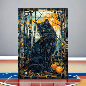 Tranh Ghép Hình Mèo Bằng Kính Màu Đầy Màu Sắc 1000 Mảnh 50x70CM Giảm Căng Thẳng Nghệ Thuật Treo Tường Trang Trí Quà Tặng Dành Cho Lứa Tuổi Từ 14 Trở Lên