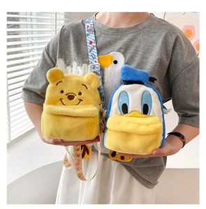 Tas Ransel Anak Bahan Bulu Karakter Disney Lucu