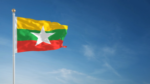 ธงพม่า 150x90cm พม่า ธงชาติ ส่งด่วนทุกวัน ธงผ้า ทนแดด ทนฝน Myanmar flag อาเซียน