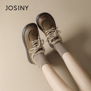 Josiny | Fur Lined Winter Slip-On Women Shoes Thick Sole Cotton Shoes